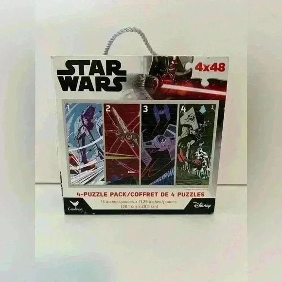 Star Wars Other - Disney Star Wars 4 Pack Puzzles Brand New Sealed 48 Pieces Each Tote Bundle
